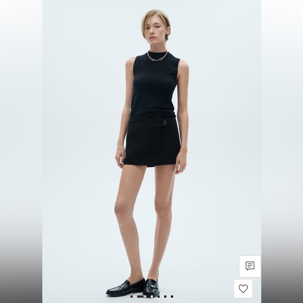 New With Tags: Mango Mini-Skirt Side With Button